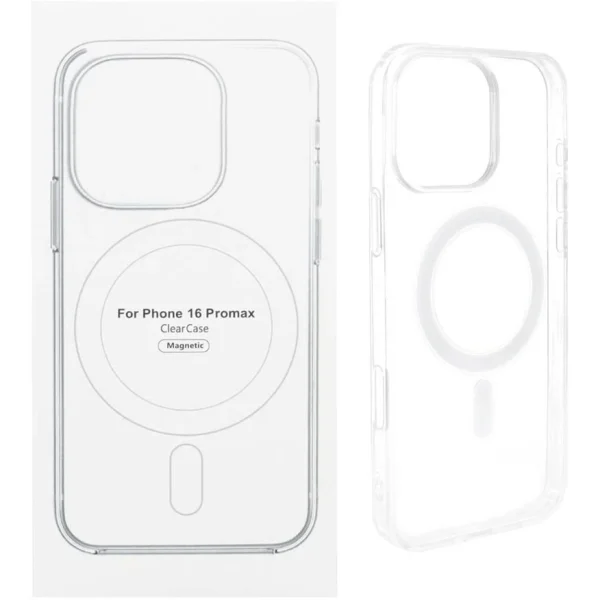 قاب شفاف مگسیف Apple iPhone 16 pro max با پشتیبانی از شارژ بیسیم