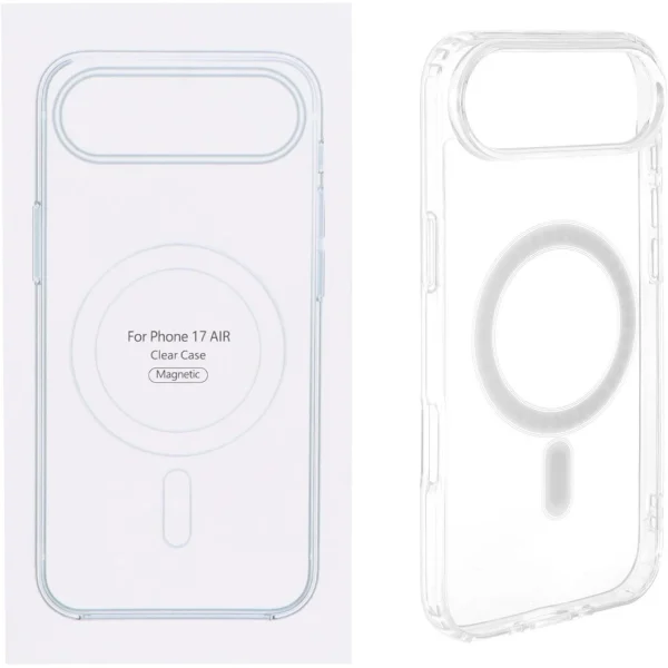 قاب شفاف مگ‌سیف Apple iPhone 17 air با پشتیبانی از شارژ بی‌سیم