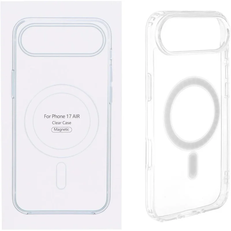 قاب شفاف مگ‌سیف Apple iPhone 17 air با پشتیبانی از شارژ بی‌سیم