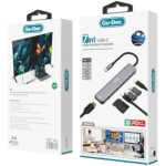 هاب USB-C شش‌کاره HDMI 4K با PD 87W و کارت‌خوان SD/TF برند go-des - Image 3