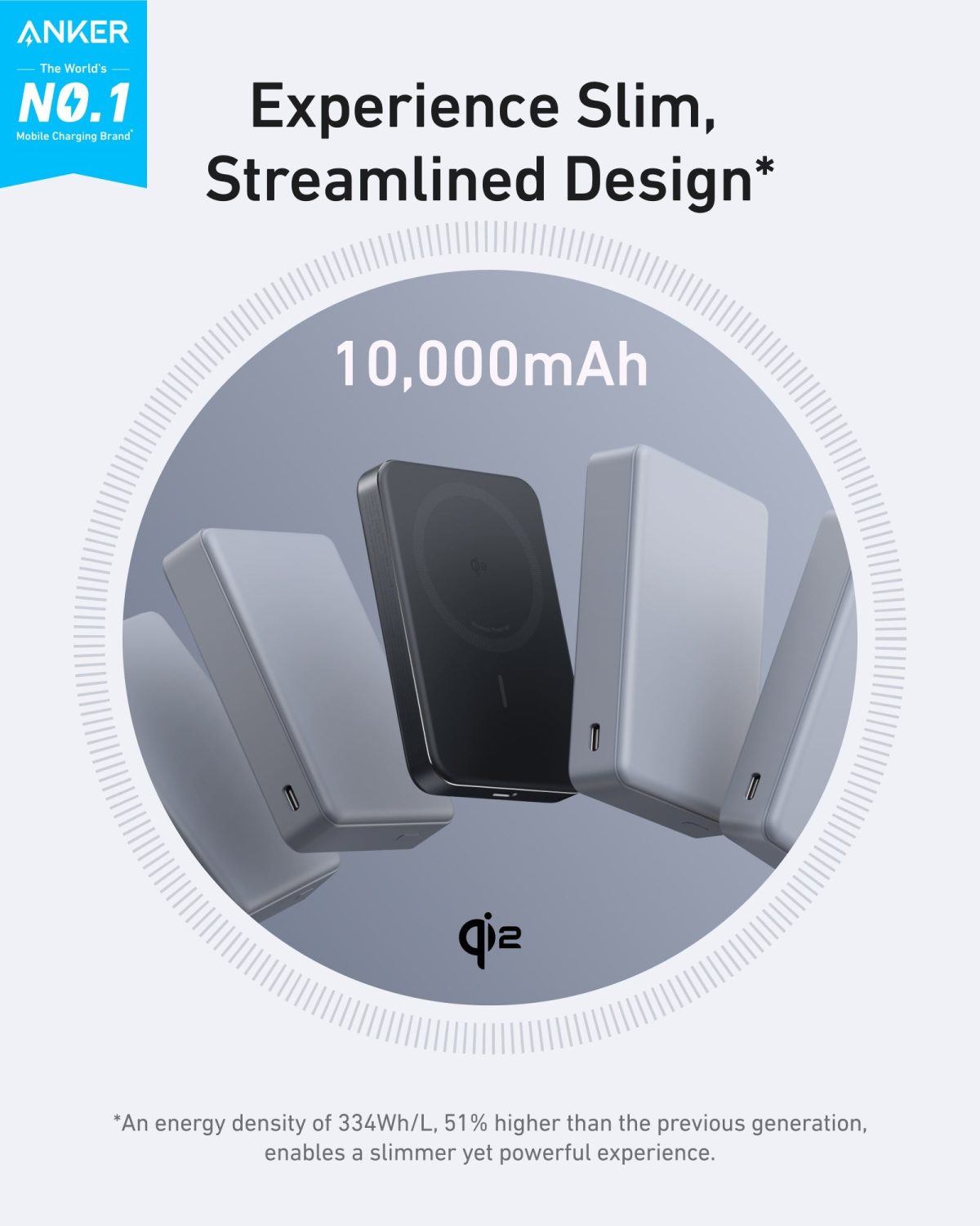 پاوربانک مگنتی انکر Anker MagGo Slim A1664 ظرفیت ۱۰۰۰۰ - Image 3